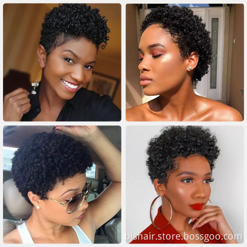 Short Bob Water Cruly Pixie Cut Wig For Women Loose Deep Wave Cheap Full Machine Made Wigs Brazilian Human Remy Hair Wigs